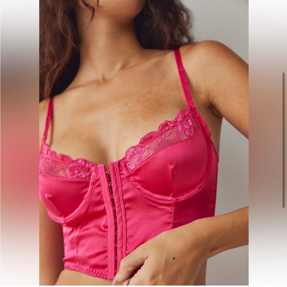 Bowie Bustier Thong Set hot pink s/m - Picture 4 of 12